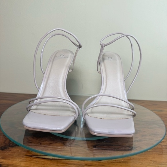 H HALSTON Women's Wizard Multi Strap Party Heels Sandal in nude - Picture 8 of 15